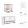 Crib, cot and bed (4in1) wooden/white · Crea Plus Tre C351-M5011