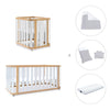 Crib, cot and bed (4in1) wooden/white · Crea Plus Tre C351-M5011