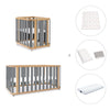 Babywiege, babybett und Bett (4in1) Holz/grau · Crea Plus Tre C351-M5058