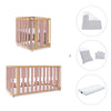Babywiege, babybett und Bett (4in1) Holz/rosa · Crea Plus Tre C351-M5059