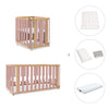 Babywiege, babybett und Bett (4in1) Holz/rosa · Crea Plus Tre C351-M5059