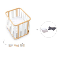 Berceau, lit bébé et lit d'enfant (4in1) bois/blanc · Crea Plus Tre C351-M5011