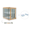 Berceau, lit bébé et lit d'enfant (4in1) bois/vert · Crea Plus Tre C351-M5057