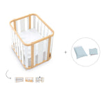 Minicuna-cuna-cama-escritorio (4en1) madera/blanco · Crea Plus Tre C351-M5011