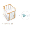 Crib, cot and bed (4in1) wooden/white · Crea Plus Tre C351-M5011