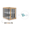 Crib, cot and bed (4in1) wooden/grey · Crea Plus Tre C351-M5058