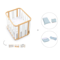 Babywiege, babybett und Bett (4in1) Holz/weiss · Crea Plus Tre C351-M5011