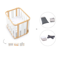 Crib, cot and bed (4in1) wooden/white · Crea Plus Tre C351-M5011