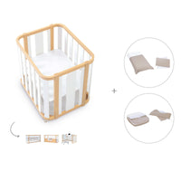 Crib, cot and bed (4in1) wooden/white · Crea Plus Tre C351-M5011