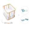 Babywiege, babybett und Bett (4in1) Holz/weiss · Crea Plus Tre C351-M5011