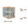 Berceau, lit bébé et lit d'enfant (4in1) bois/vert · Crea Plus Tre C351-M5057