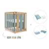 Berceau, lit bébé et lit d'enfant (4in1) bois/vert · Crea Plus Tre C351-M5057