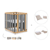 Crib, cot and bed (4in1) wooden/grey · Crea Plus Tre C351-M5058