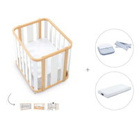 Berceau, lit bébé et lit d'enfant (4in1) bois/blanc · Crea Plus Tre C351-M5011