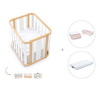 Berceau, lit bébé et lit d'enfant (4in1) bois/blanc · Crea Plus Tre C351-M5011