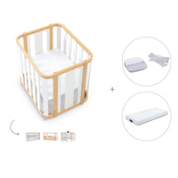 Babywiege, babybett und Bett (4in1) Holz/weiss · Crea Plus Tre C351-M5011