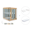 Berceau, lit bébé et lit d'enfant (4in1) bois/vert · Crea Plus Tre C351-M5057