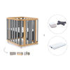 Crib, cot and bed (4in1) wooden/grey · Crea Plus Tre C351-M5058