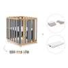 Crib, cot and bed (4in1) wooden/grey · Crea Plus Tre C351-M5058