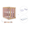 Crib, cot and bed (4in1) wooden/rose · Crea Plus Tre C351-M5059