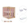 Berceau, lit bébé et lit d'enfant (4in1) bois/rose · Crea Plus Tre C351-M5059