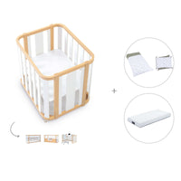 Crib, cot and bed (4in1) wooden/white · Crea Plus Tre C351-M5011