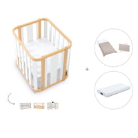 Crib, cot and bed (4in1) wooden/white · Crea Plus Tre C351-M5011