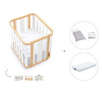 Crib, cot and bed (4in1) wooden/white · Crea Plus Tre C351-M5011