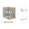 Berceau, lit bébé et lit d'enfant (4in1) bois/vert · Crea Plus Tre C351-M5057