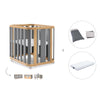 Crib, cot and bed (4in1) wooden/grey · Crea Plus Tre C351-M5058