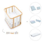 Minicuna-cuna-cama-escritorio (4en1) madera/blanco · Crea Plus Tre C351-M5011