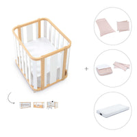 Berceau, lit bébé et lit d'enfant (4in1) bois/blanc · Crea Plus Tre C351-M5011