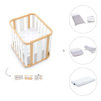 Berceau, lit bébé et lit d'enfant (4in1) bois/blanc · Crea Plus Tre C351-M5011