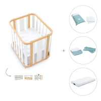 Berceau, lit bébé et lit d'enfant (4in1) bois/blanc · Crea Plus Tre C351-M5011