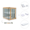 Berceau, lit bébé et lit d'enfant (4in1) bois/vert · Crea Plus Tre C351-M5057