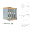 Berceau, lit bébé et lit d'enfant (4in1) bois/vert · Crea Plus Tre C351-M5057