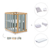 Berceau, lit bébé et lit d'enfant (4in1) bois/vert · Crea Plus Tre C351-M5057