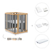 Crib, cot and bed (4in1) wooden/grey · Crea Plus Tre C351-M5058