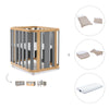 Crib, cot and bed (4in1) wooden/grey · Crea Plus Tre C351-M5058