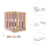 Crib, cot and bed (4in1) wooden/rose · Crea Plus Tre C351-M5059