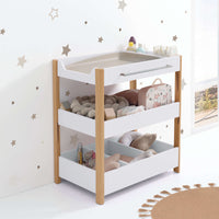 Móvel para muda fraldas 50x80 cm com prateleiras madeira/branco · Neo Dadá D103
