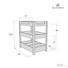 Móvel para muda fraldas 50x80 cm com prateleiras madeira/branco · Neo Dadá D103