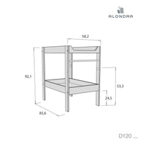 Changing table 50x80 cm with shelves · Tiboo