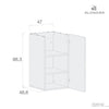 Children's chest (95cm) of 2 modules (4 drawers and 1 door) · D20121