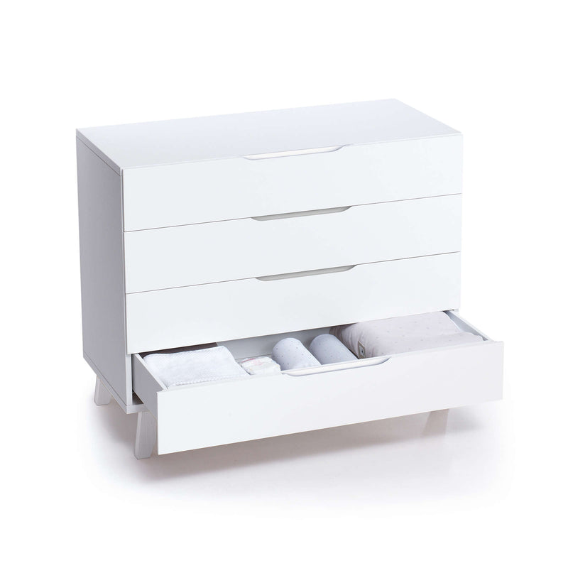 Cassettiera bambini (4 cassetti) stile nordico bianco · Style D247