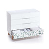 Baby chest white/wood with sheets sticker on bottom lawer · Lifestyle