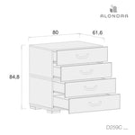 Joy chest of 2 modules 80cm (4 large drawers) · D259C