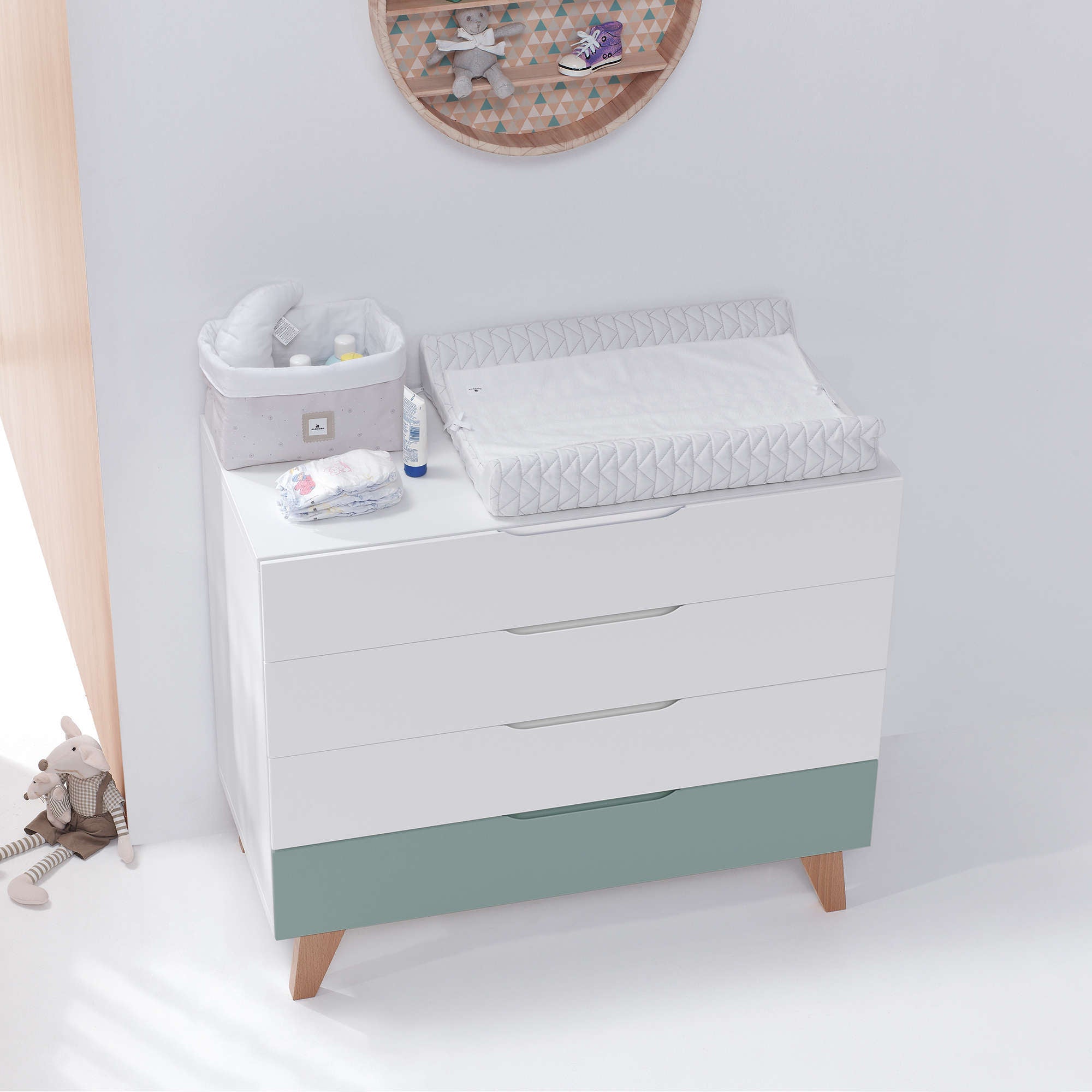 Wooden baby dresser (4 drawers) nordic design - Main Image