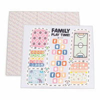 Wendbarer Spielteppich für Kinder (200x180 cm) Rosa Blumen · Liberty FP132