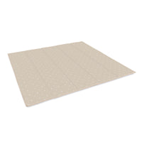 Wendbarer Spielteppich für Kinder (200x180 cm) beige mit Blättern · Nandina FP116